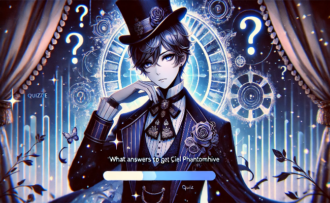 what answers to pick to get ciel phantomhive in quizkie